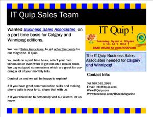 IT Quip Sales Team Ad